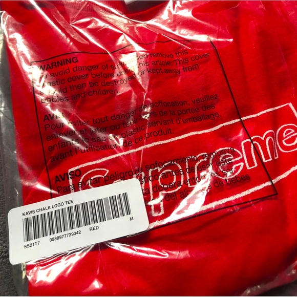 Supreme x Kaws, Chalk Box Logo S/S Tee Tees Short Sleeve